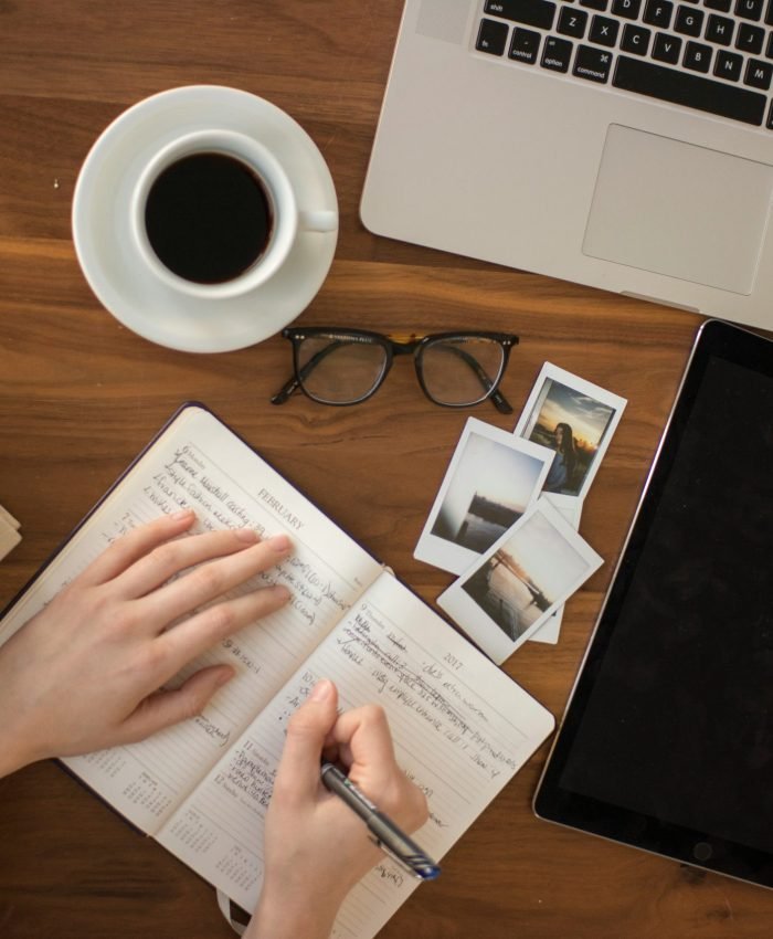 Notebook being filled